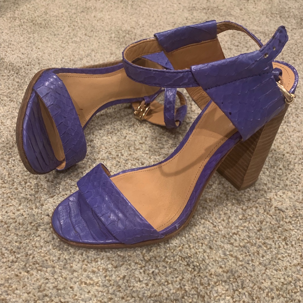Coach Python Embossed Sandal Heels